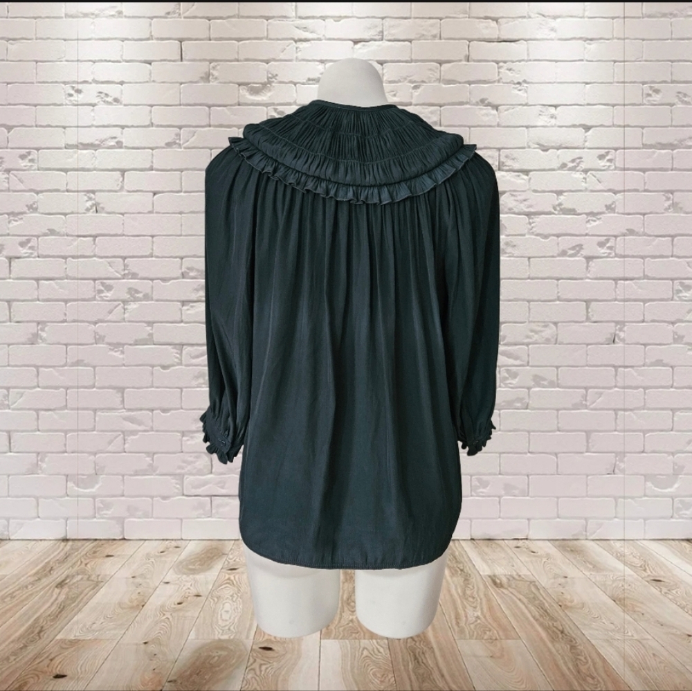 Pablo Ruffled Bib Collar Blouse - Picture 2 of 4